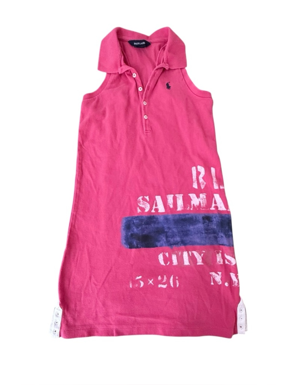 Ralph Lauren Pink Sleeveless Polo Dress for Girls M (8/10)